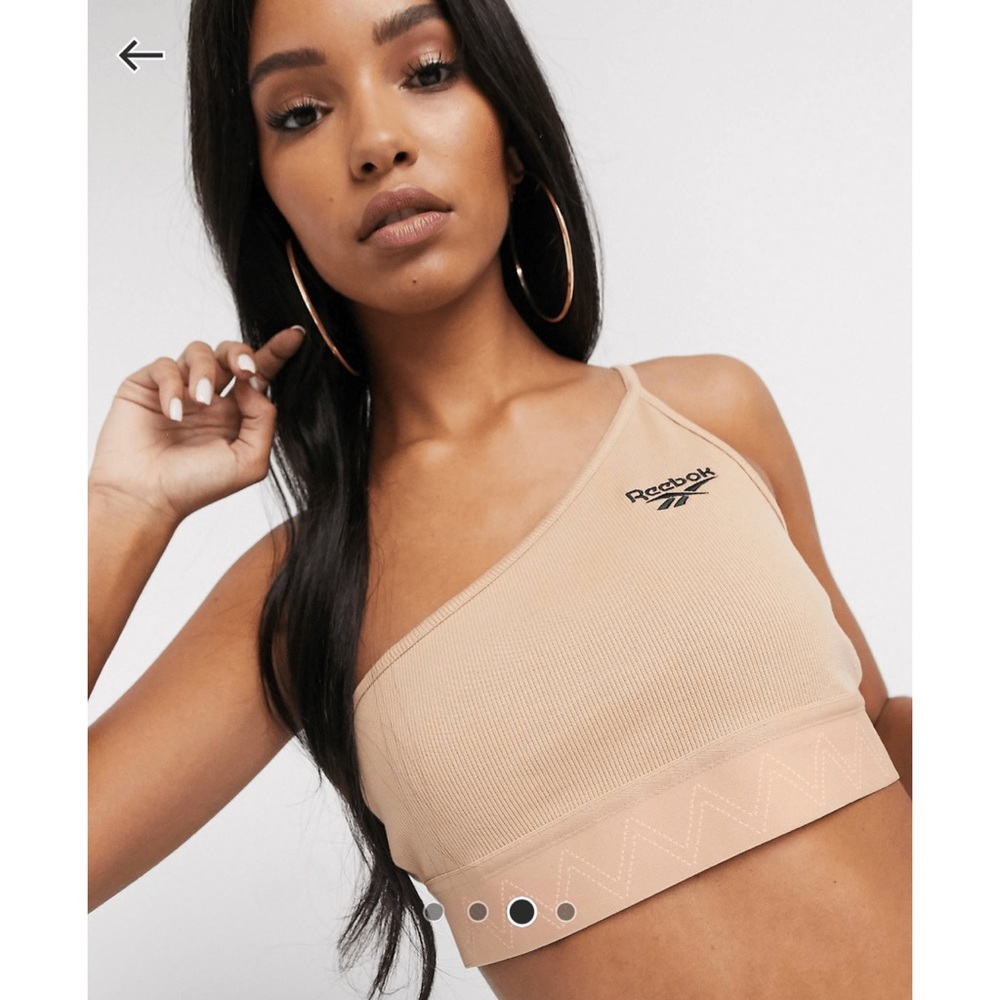 Reebok x GiGi asymmetric ribbed bralette